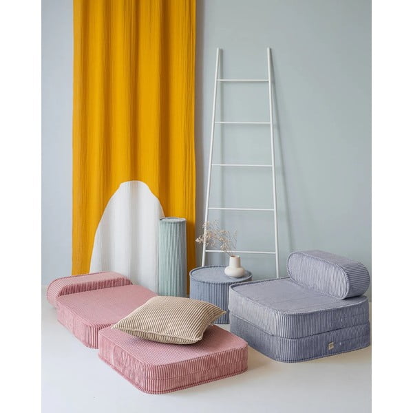 Svetlohnedý menčestrový detský pohovkový vankúš Block – Wigiwama-image-2