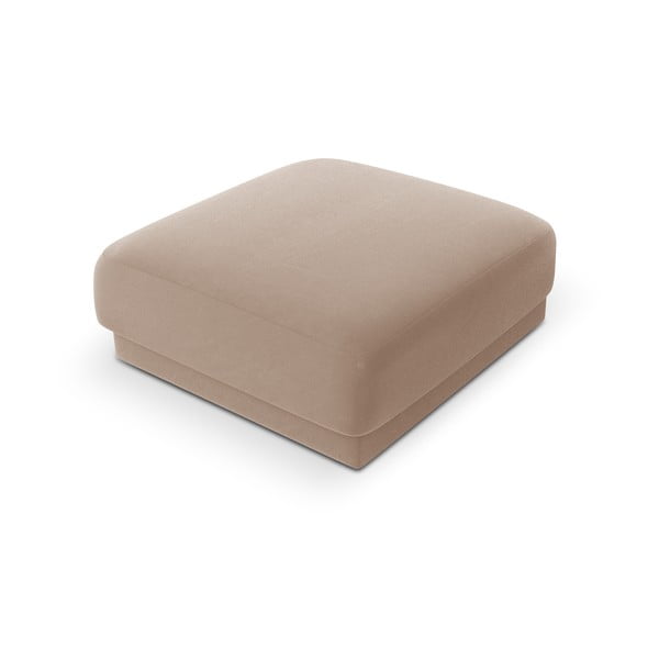 Béžový zamatový taburet Miley – Micadoni Home-image-4
