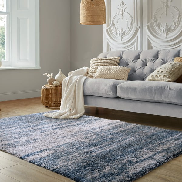Modrý koberec 200x290 cm Dune Ombre – Flair Rugs-image-1