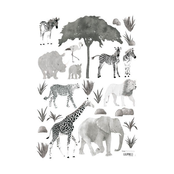 Hárok samolepiek 30x42 cm Wild Animals – Lilipinso