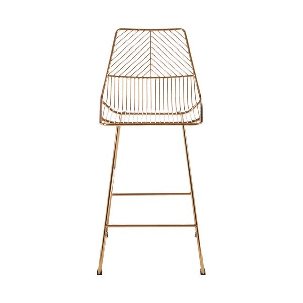 Kovová barová stolička v zlatej farbe District – Premier Housewares-image-2