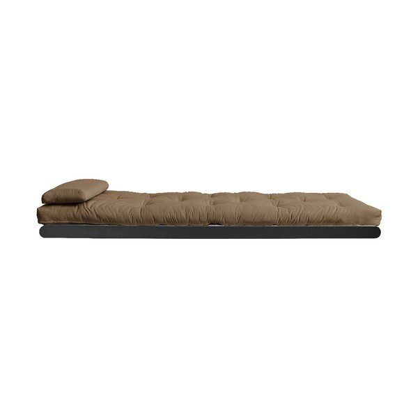 Rozkladacia pohovka s hnedým poťahom Karup Design Figo Black/Mocca-image-2