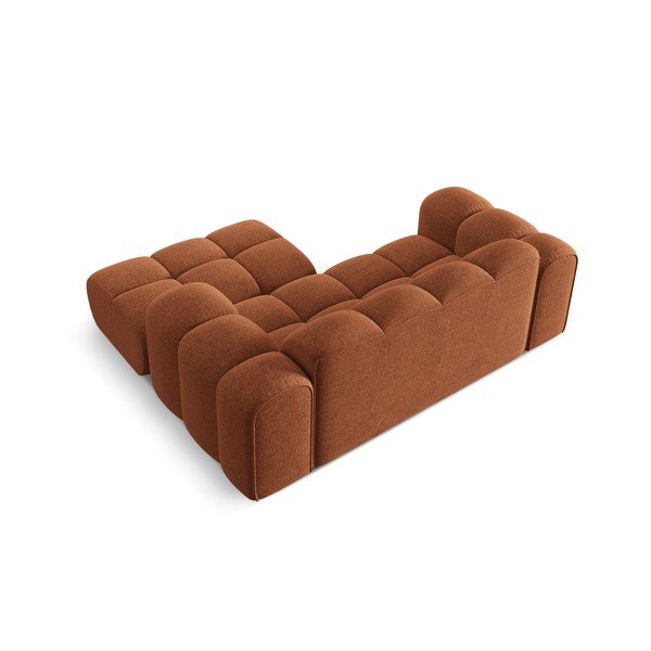 Terakotová ženilková rohová pohovka (pravý roh/s leňoškou) Treno – Cosmopolitan Design-image-3