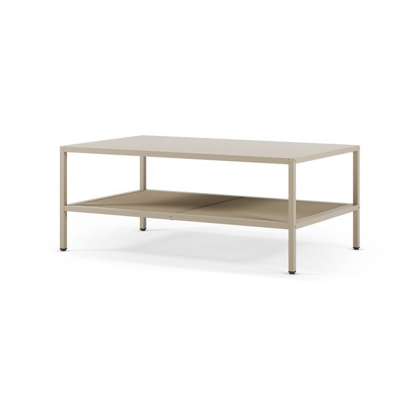 Krémovobiely kovový konferenčný stolík 60x100 cm Fayna – Marckeric-image-3