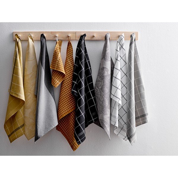 Žltá kuchynská utierka z bavlny Södahl Geometric, 50 x 70 cm-image-3