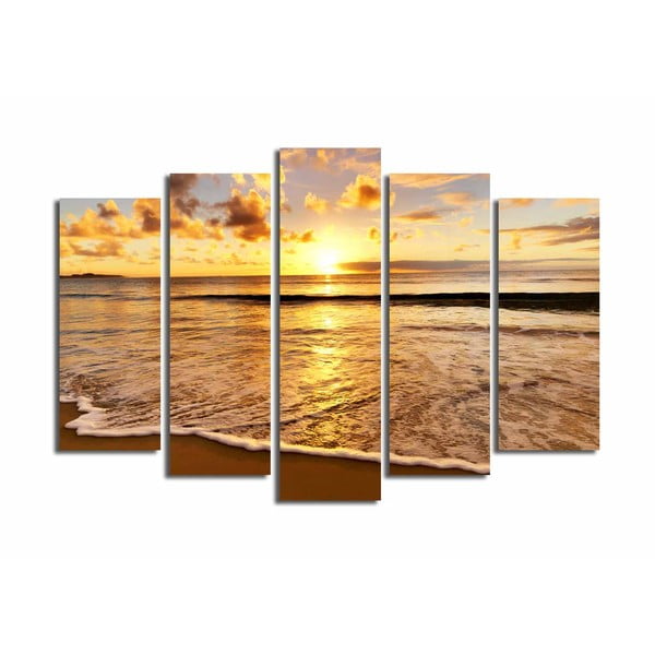 Viacdielny obraz Sunset Over The Sea, 105 × 70 cm