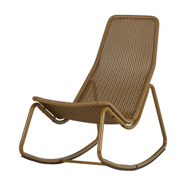 Okrovožlté z umelého ratanu záhradné kreslo Tom – WOOOD