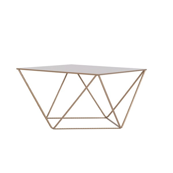 Konferenčný stolík v zlatej farbe Custom Form Daryl, 80 × 80 cm