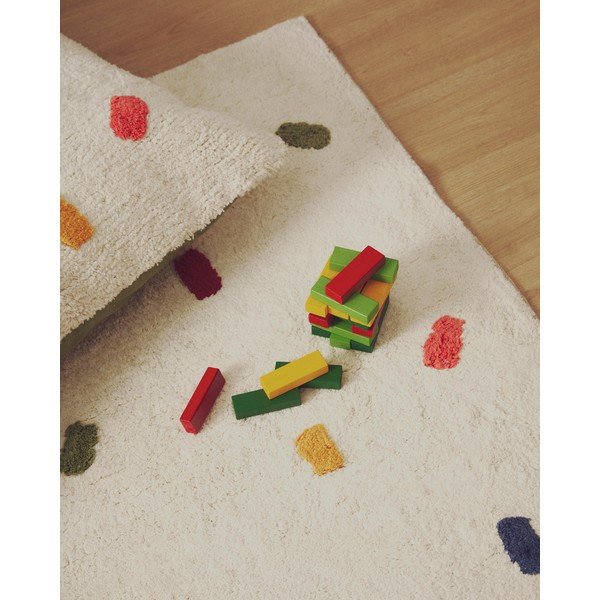 Krémový bavlnený detský koberec 90x150 cm Epifania – Kave Home-image-2