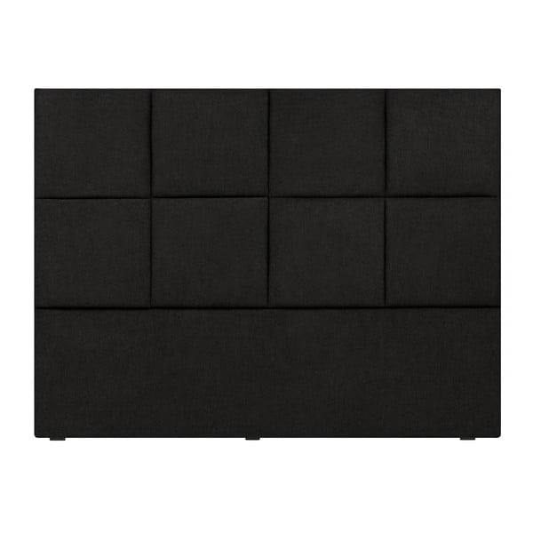 Čierne čelo postele Mazzini Sofas Barletta, 140 × 120 cm