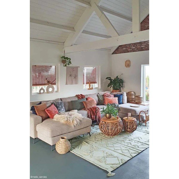 Svetlozelený prateľný ručne tkaný bavlnený koberec 170x240 cm Tribu Olive – Lorena Canals-image-4