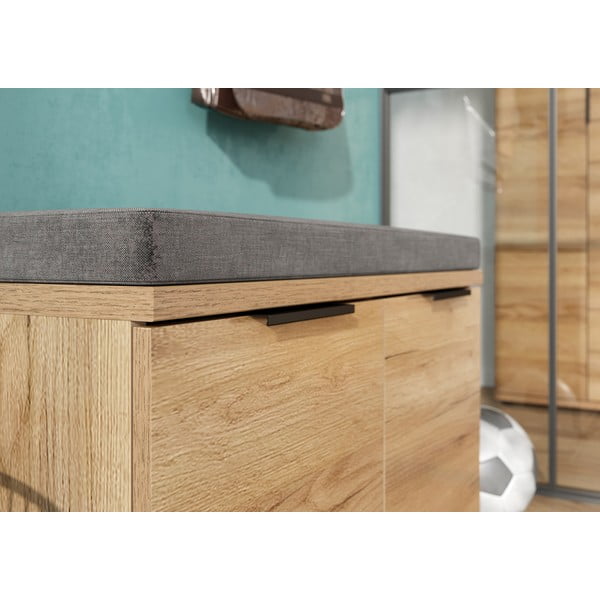 Skrinka na topánky v dekore duba s lavicou Fremont - Germania-image-3