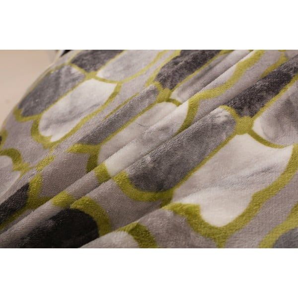 Zeleno-sivé obliečky na jednolôžko z mikroplyšu 140x200 cm – My House-image-4