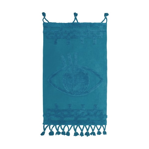 Modrý bavlnený nástenný koberec Nattiot Siva, 70 x 120 cm