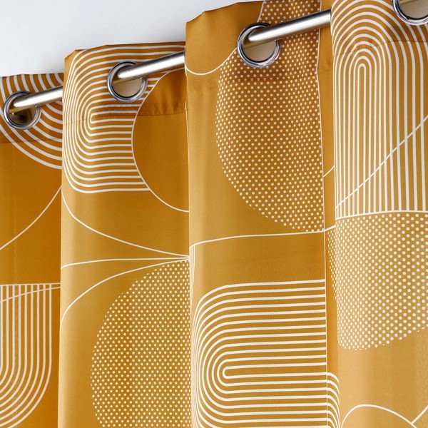 Záves v medenej farbe 140x280 cm Esquisse – douceur d'intérieur-image-1