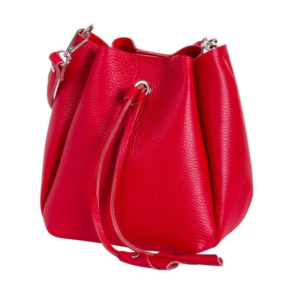 Červená kabelka z pravej kože Andrea Cardone Lalia Jenny