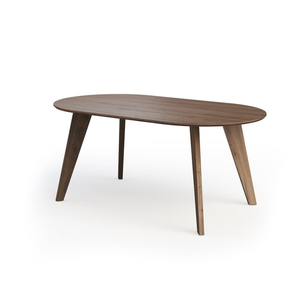 Jedálenský stôl s doskou v dekore orechového dreva v prírodnej farbe 100x180 cm Lago – TemaHome-image-3