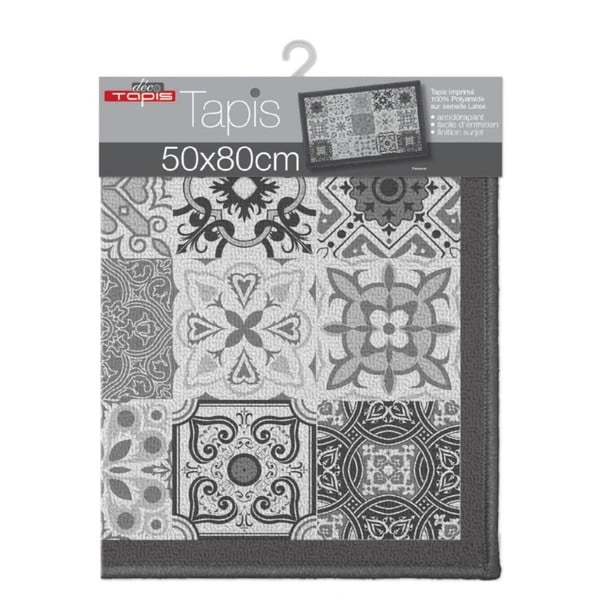 Sivý prateľný koberec 50x80 cm Persane – douceur d'intérieur-image-2