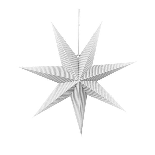 Strieborno-biela papierová dekoratívna hviezda Butlers Magica, ⌀ 60 cm