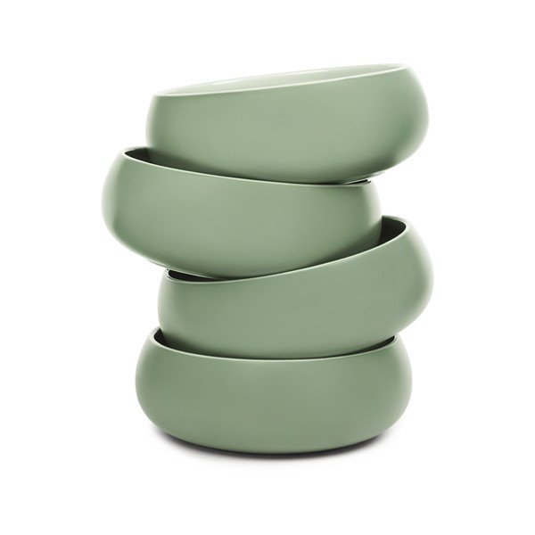 Zelené polievkové/ramen misky v súprave 4 ks z kameniny 1 l Aura Vira – Bonami Selection-image-4