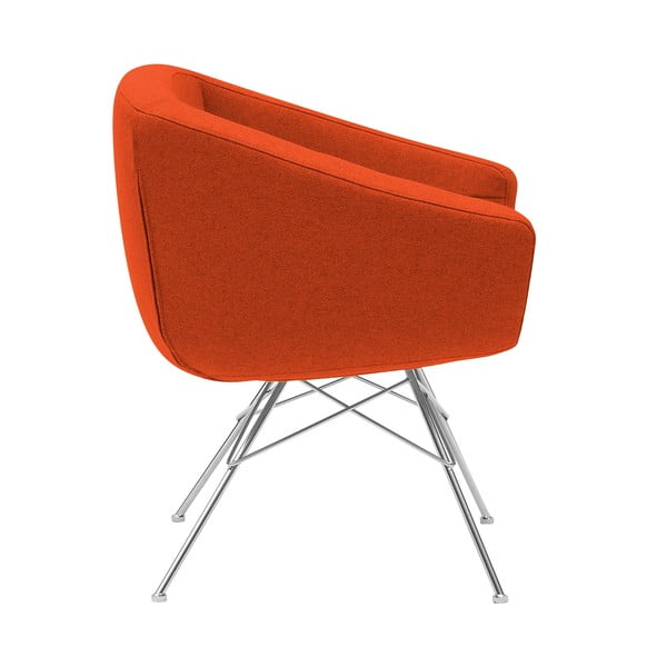 Oranžové kreslo Softline Aiko Felt Mandarin-image-3