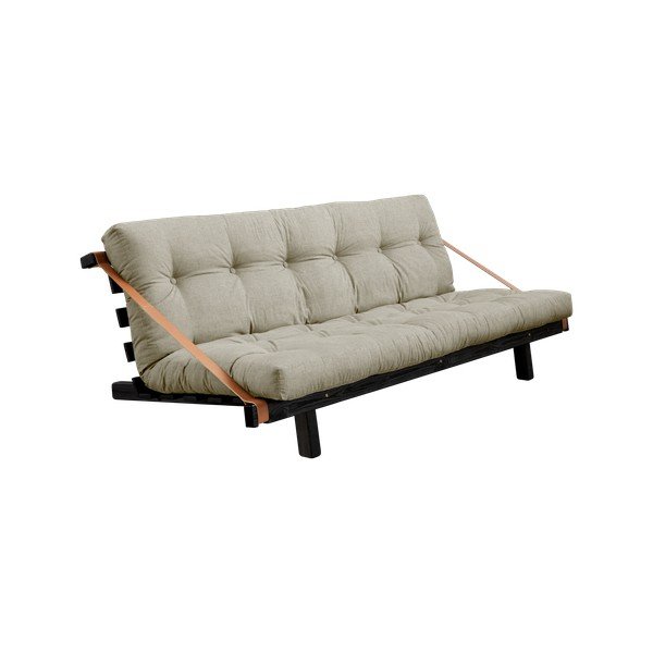 Rozkladacia pohovka s ľanovým poťahom Karup Design Jump Black/Linen-image-1