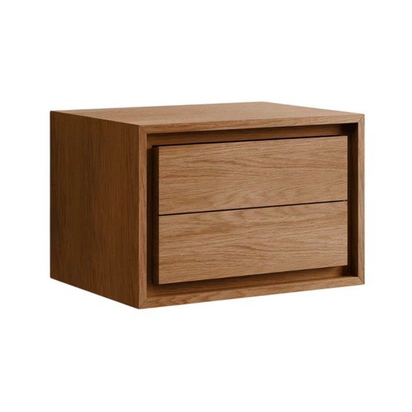 Hnedá závesná skrinka pod umývadlo z teakového dreva 60x40 cm Kenta – Kave Home