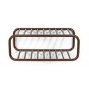 Tmavohnedá kovová závesná skrinka na topánky 72x28x35 cm Retro – Spinder Design