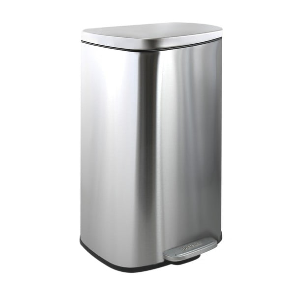 Nášľapný oceľový odpadkový kôš v matne striebornej farbe 50 l Akira – Spirella
