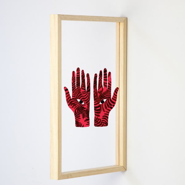 Nástenná drevená dekorácia Really Nice Things Hands, 30 × 50 cm