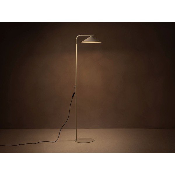 Krémovobiela kovová stojacia lampa (výška  160 cm) Nocte – Micadoni -image-1