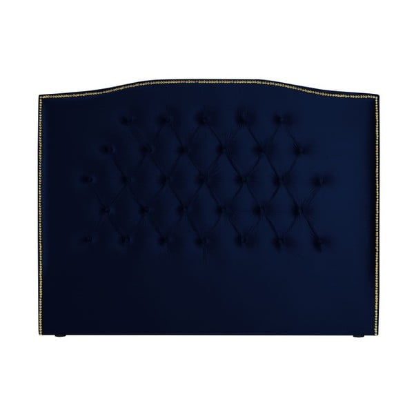 Námornícky modré čelo postele Mazzini Sofas Anette, 180 × 120 cm