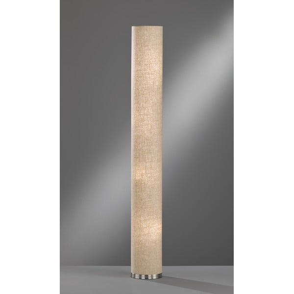 Béžová stojacia lampa s textilným tienidlom (výška  156 cm) Thor – Fischer & Honsel-image-1
