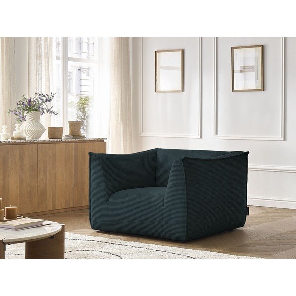 Tmavomodré menčestrové kreslo Giorgia – Bobochic Paris-image-1