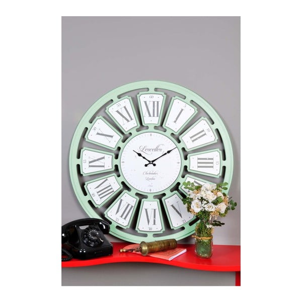 Zelené nástenné hodiny The Mia Lescelles