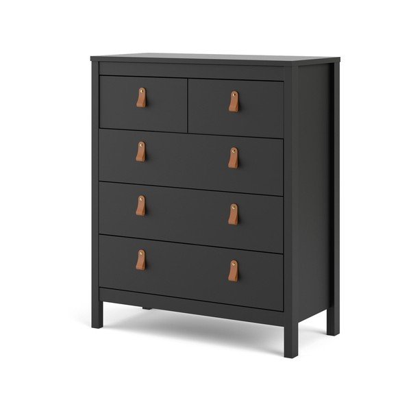 Čierna vysoká komoda 82x99 cm Madrid – Tvilum-image-4