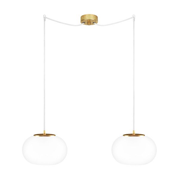 Dvojité svietidlo Dosei Elementary, opal matte/gold/white/gold