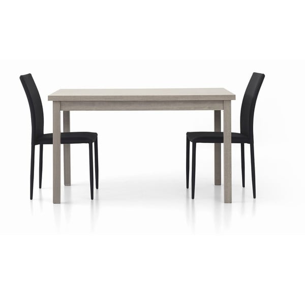 Sivý drevený rozkladací jedálenský stôl Castagnetti Wyatt, 130 cm