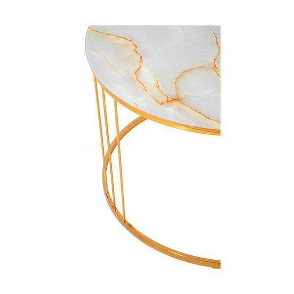 Konferenčný stolík v zlatej farbe Mauro Ferretti Simple Paris, ⌀ 70 cm-image-4