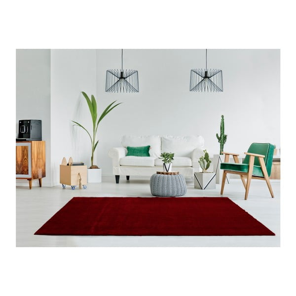 Tmavočervený koberec Universal Unic Liso Rojo, 65 × 120 cm-image-2