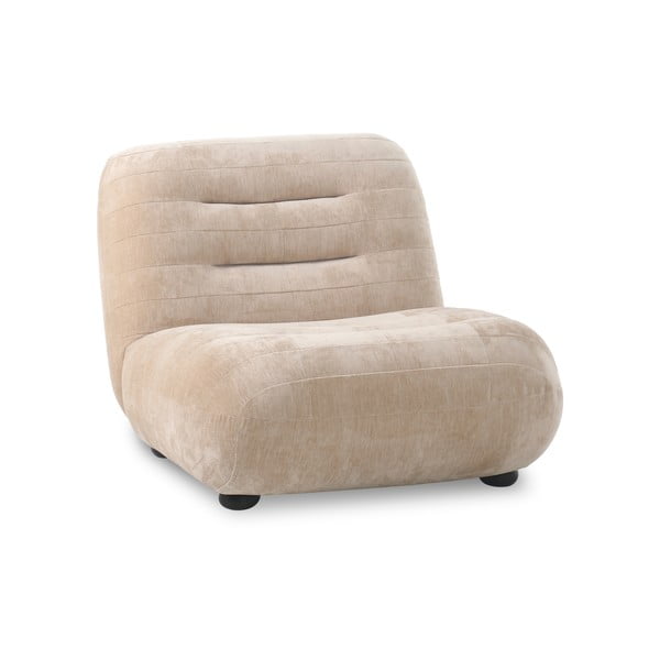 Béžové zamatové kreslo Wyatt – Dutchbone