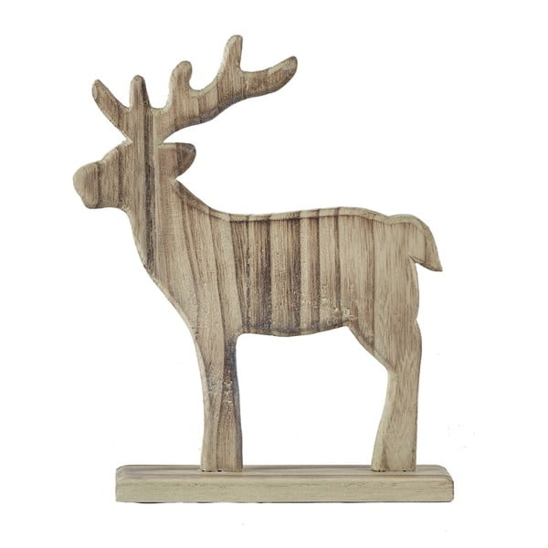 Dekoratívna soška KJ Collection Reindeer Natural Wood