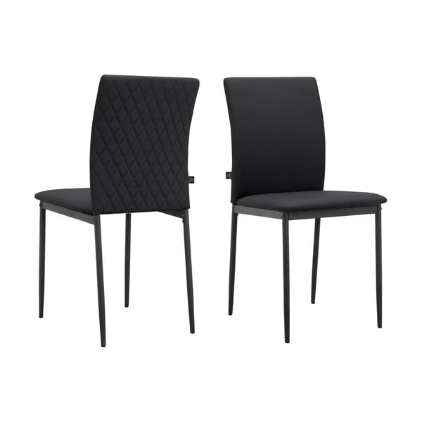 Čierne jedálenské stoličky z imitácie kože v súprave 2 ks Pavia – Støraa-image-3