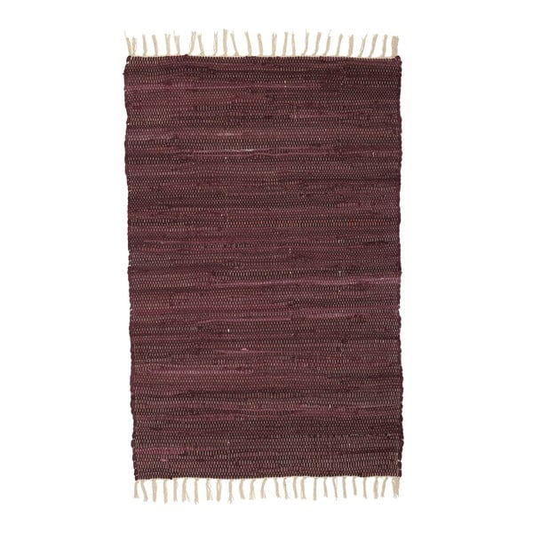 Vínovočervený vzorovaný koberec A Simple Mess Mille, 90 × 60 cm