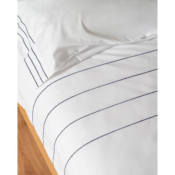 Biele predĺžené obliečky na dvojlôžko z bavlneného perkálu 240x260 cm Cintia – Kave Home-image-4