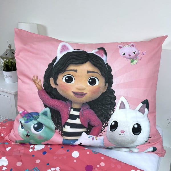 Bavlnené detské obliečky na jednolôžko 140x200 cm Gabby's Dollhouse - Jerry Fabrics-image-3