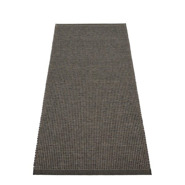 Antracitový vnútorný a vonkajší behúň 70x180 cm Emm Black Linen – Pappelina