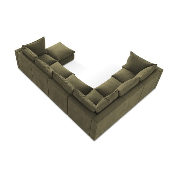 Khaki rohová pohovka (ľavý roh/do tvaru "U") Manao – Makamii-image-3