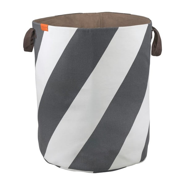 Sivý/krémový látkový kôš na bielizeň 5 l Diagonal – Mette Ditmer Denmark-image-2
