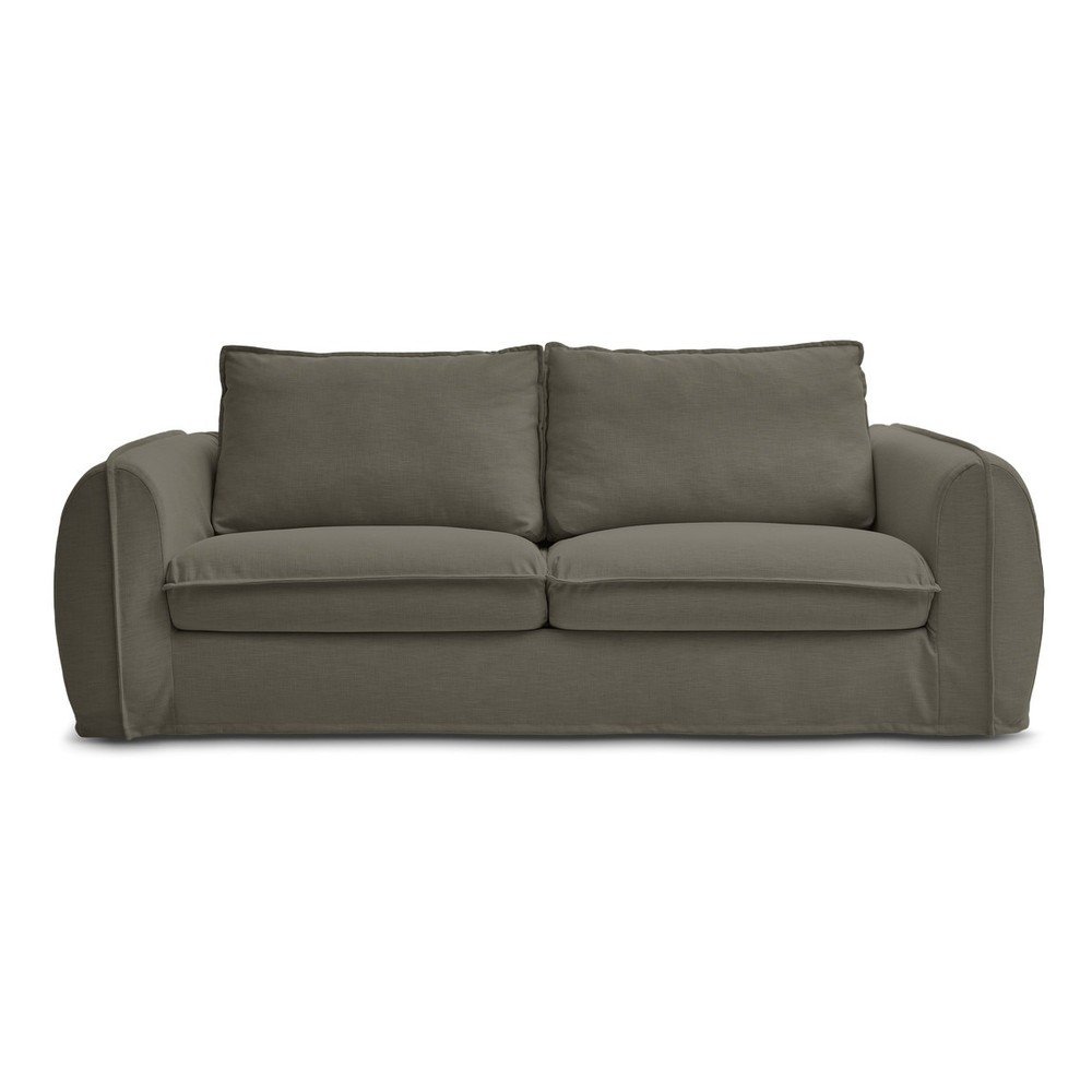 E-shop Taupe pohovka na každodenné spanie/rozkladacia 216 cm Archimede – Bobochic Paris
